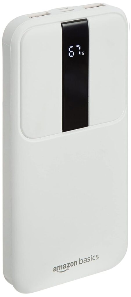 Amazon Basics 10000 mAh 22.5W Fast Charging Lithium Polymer Power Bank